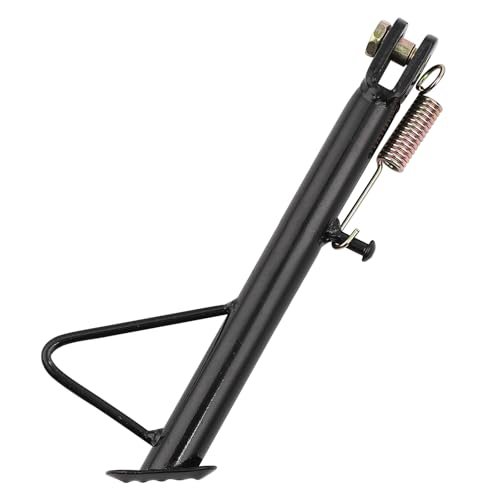 Motorcycle Kickstand Dirt Bike Sidestand Iron Material With Spring And Hardware Screws Total Length 22cm Black Color