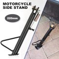 Motorcycle Kickstand Dirt Bike Sidestand Iron Material With Spring And Hardware Screws Total Length 22cm Black Color