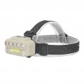 Keenso Led Cob Headlamp Adjustable Headband Lightweight Headlight With Battery Indicator Gesture Sensing 1200mah Usb