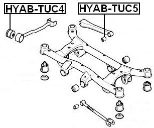 Arm Bushing For Lateral Control Rod Hyab-tuc4 Rear Suspension Link 55116-2e000