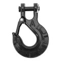 Trailer Chain Hook 3 8in Alloy Steel 15t Versatile Secure Connection Safety For Truck Transport Tow Winch Black 
