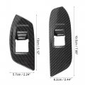 1 Set Carbon Fiber Pattern Interior Door Window Control Panel Cover Lift Switch Button Plate For Chevrolet Equinox 2018-2021