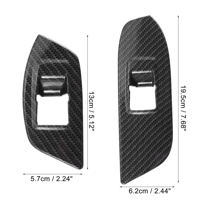 1 Set Carbon Fiber Pattern Interior Door Window Control Panel Cover Lift Switch Button Plate For Chevrolet Equinox 2018-2021