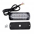 Astra Depot 4pcs 12-led Amber Super Thin Warning Caution Emergency Flashing Strobe Light Bar And Red 2 White 4 Round Tail