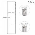 Uxcell 5 Pcs 3mm Mini Micro Twist Drill Bits High-speed Steel Straight Shank Extra Long Bit 120mm For Aluminum Alloy