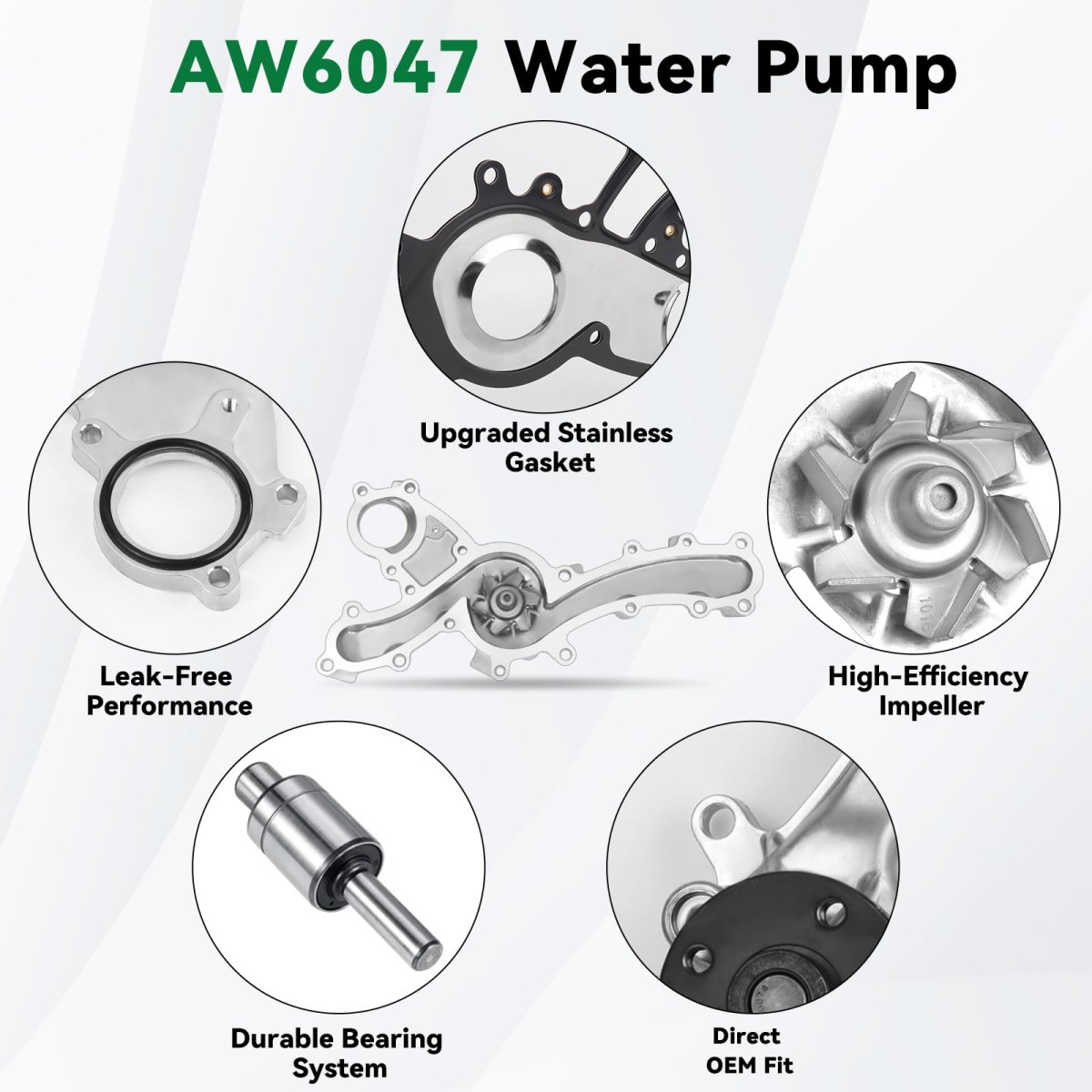 Aw6047 Engine Water Pump Kit For Toyota And Lexus 3 5l V6 Includes Gasket O Ring Replaces Wpt 803 16100 09442 43538 170 7370
