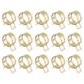 15pcs Spring Band Type Action Fuel Silicone Vacuum Hose Pipe Clamp 21mm Low-pressure Air Clip For Automotive Oil Water Color 