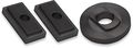Lockdown Axle Kit 1747 Heavy Duty Swingarm End Caps And Nut Washer Machined Black Finish 