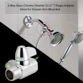 G1 2 3 Way Shower Diverter Valve Solid Brass Chrome Plated Universal Arm With Wall Mount Handheld
