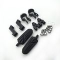 Hk Moto- 1 4 Highway Radical Flame Foot Pegs Clamps For Triumph Suzuki Vl1500 Vl800 Vz800