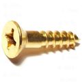 Phillips Flat Head Wood Screws Brass No 12 X 1 In Sharp Point Fully Threaded 8 Piece Set 