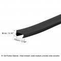 Uxcell U Channel Edge Trim 6 5ft Length Rubber Guard Seal Strip Protector Fit For 12-13mm 19 32 W X 23 64 H Black