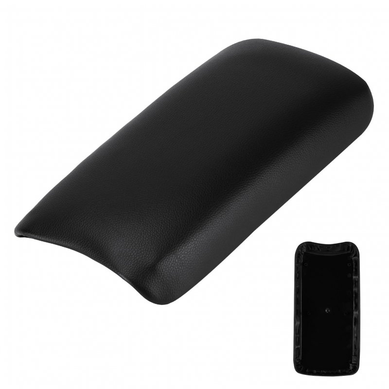 Center Console Lid For Honda Civic 2006 2007 2008 2009 2010 2011 Black Armrest Cover Pu Leather And Abs Back Plate