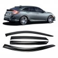 Nopoca Window Visor Wind Deflector 4pcs Shade For Honda Civic Hatchback 2016-2021 10th Gen Rain Deflectorsi Window Visors 