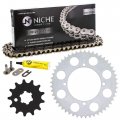 Niche Drive Sprocket Chain Combo For Kawasaki Kx100 Front 13 Rear 49 Tooth 420hz Standard 124 Links