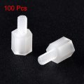 Uxcell M3 6 6mm F M Nylon Hex Standoff Spacer Screws Pcb Pillar White 100 Pcs