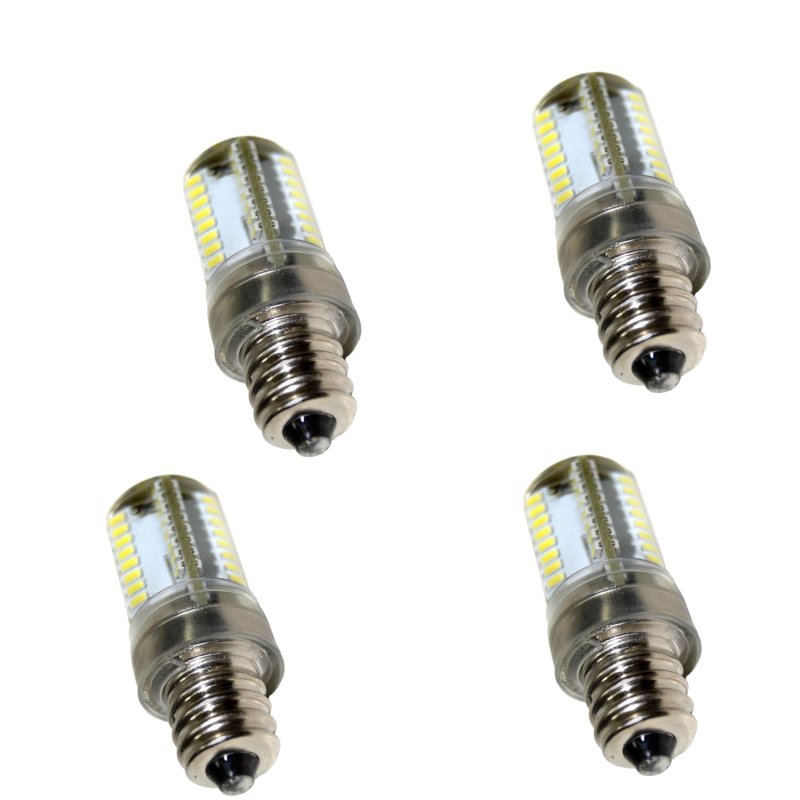 4 Pack Led Bulb Warm White E12 Base 3 Watt For Whirlpool Geq8858jq1 Geq9800lw1 Gew9200lt1 Gew9260pl0 Gex9868jq0 Leb6400lw0