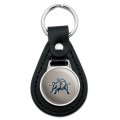 Graphics More Black Leather Utah State University Secondary Logo Keychain 