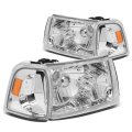 Dna Motoring Hl-oh-fran01-ch-am Pair Of Headlights For Ford Ranger 2001-2011 Chrome Housing Amber Corner 