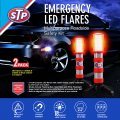 Stp Emergency Roadside Kit With Led Flares Jumper Cables Reflective Warning Triangle Tire Repair Gauge Gloves And Carrying Case