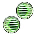 Razer Auto Rock Crawler Green Clear Lens Turn Signal Led Light Led Running 1 Pair Green For 07-17 Jeep Jk Wrangler 