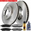 Motorbymotor Rotors 330mm Front Disc Ceramic Brake Pads Including Cleaner Dot4 Fluid Replacement For 2009-2015 Honda Pilot