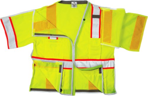 Ml Kishigo 1552 Ultra-cool Polyester Mesh Brilliant Series Breakaway Vest 2x Lime