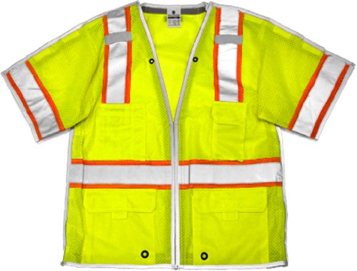 Ml Kishigo 1552 Ultra-cool Polyester Mesh Brilliant Series Breakaway Vest 2x Lime
