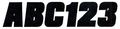 Hardline Products Series 500 Factory Matched 2-inch Snowmobile Registration Number Kit Solid Black 
