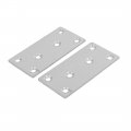 Uxcell 80mmx40mmx2mm Six Mount Holes Flat Straight Mending Fixing Plates Brackets 10pcs