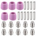 25 Pcs Plasma Cutter Torch Consumables Accessory Set For Air Cutting Machine Ag60a Sg55 