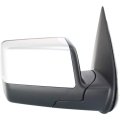Passenger Side Door Mirror For Ford Explorer 2006 2010 Manual Folding Non Heated Chrome With Black Base Glass Part Number Fd98r 