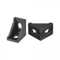 4set Inside Corner Bracket Gusset Kits 28x28x20mm 2028 Angle Connector For European 2020 Series Aluminum Profile Black 8 X Hex 