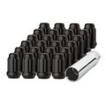Dpaccessories D5245p-2308 24 Black 12x1 25 Closed End Spline Tuner Lug Nuts For Aftermarket Wheels Wheel Nut 
