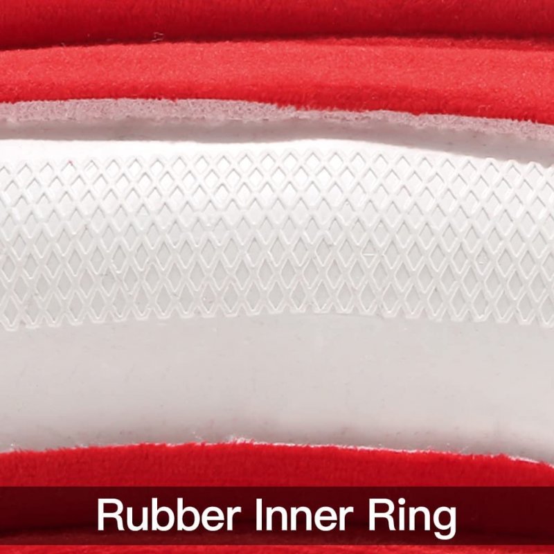 Otostar Soft Velvet Steering Wheel Cover Universal Luxury Protector Car Interior Accessories 15 Inch Red