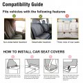 Yettasbin Pixel Skulls Front Car Seat Cover Non-slip Stain Water Resistant Breathable Protector Universal Fits Suv Auto Cars