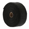 1 In X 16 Ft Fiberglass Exhaust Header Pipe Wrap Black Racing Heat Shield Tape With 6 Stainless Steel Ties For Car And