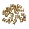 Uxcell M6 Threaded Inserts 20 Pcs Metric Knurled Nuts Brass Heat-set For Plastic 3d Printing Components 