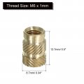 Uxcell M6 Threaded Inserts 20 Pcs Metric Knurled Nuts Brass Heat-set For Plastic 3d Printing Components