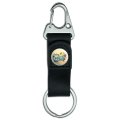 Graphics More Gulf Of Mexico Postcard Keychain With Leather Fabric Belt Clip-on Carabiner