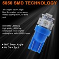 Glofe 30 Pack Super Bright 194 Led Bulb Blue T10 Wedges 5smd 5050 Chips 168 Bulb Replacement For W5w 2825 158 501 Interior Dome