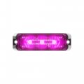 Abrams Flex Series Purple 9w 3 Led Funeral Vehicle Truck Grille Light Head Surface Mount Strobe Warning 