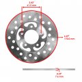 Caltric Rear Brake Disc Rotor With Pads For Honda Pioneer 700 Sxs700m2 Sxs700m4 2014-2024