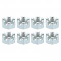 8pcs 1 2 -20unf Hexagon Slotted Nut Grade 6 8 Zinc Plated Hex Castle Nuts Silver 
