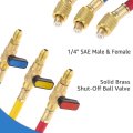 Refrigeration Charging Hoses Set Ball Valve Color Coded Hvac Ac Maintenance