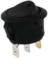 Nte Electronics 54-533 Snap-in Round Hole Illuminated Rocker Switch Spst Circuit On-none-off Action Nylon Green Neon Actuator 0 