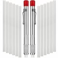 2 Pieces Soapstone Holders Round Marker Pen With 12 Refills For Welding Tools And Markers Removable Markings On Steel Aluminum 
