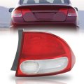 Tail Light Assembly Replacement For 2009 2010 2011 Civic Rear Brake Passenger Right Side Clear Red Lens 