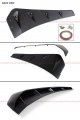 Type-r Style V2 Add-on Front Fender Side Vent Cover Compatible With 2016-2019 Honda Civic Fk8