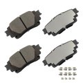 D2183 Rear Disc Brake Pad Set With Hardware For Toyota Corolla 2019 To 2024 Ceramic Pads Gas And Hybrid Models 